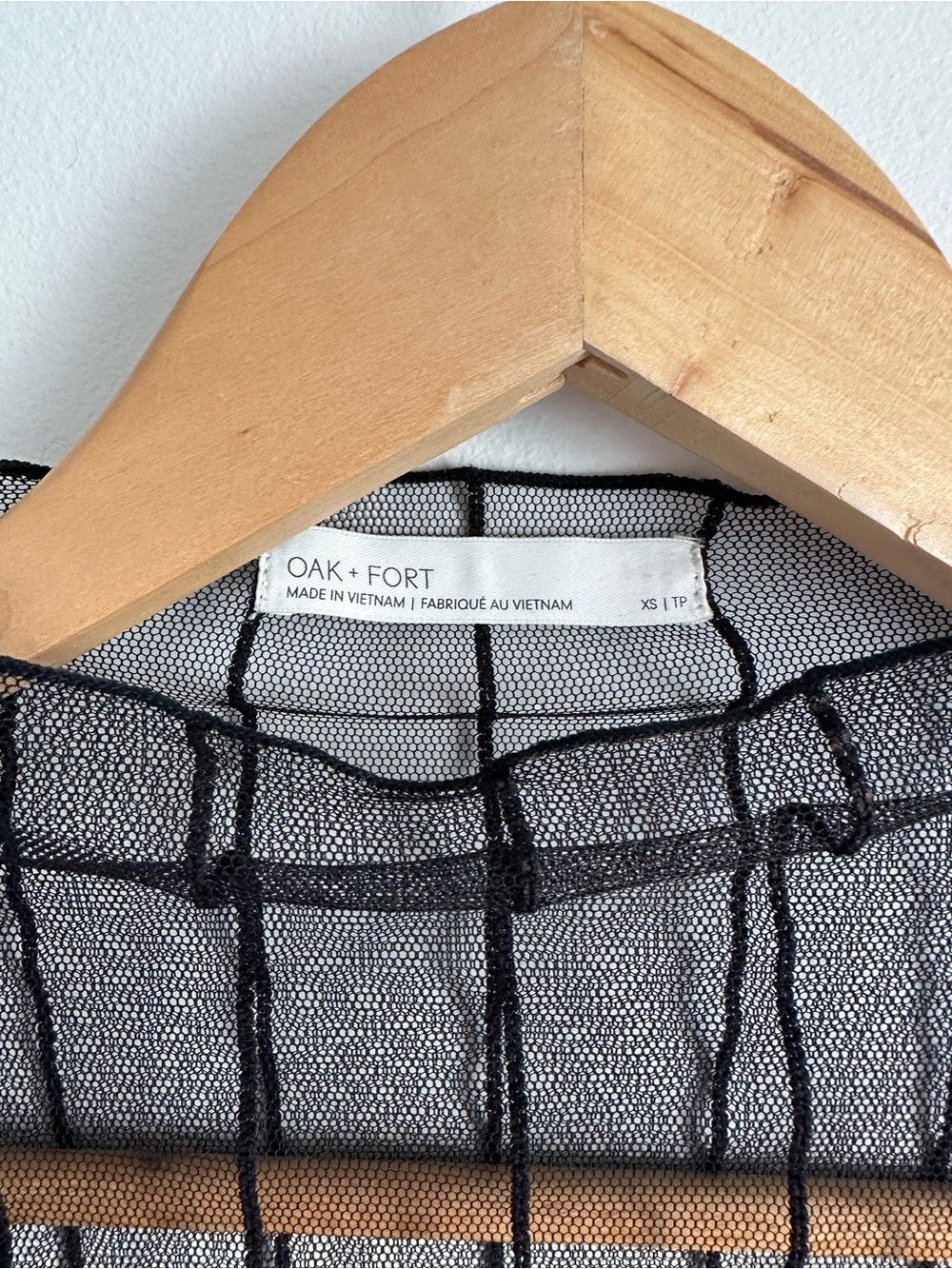 Oak+Fort Black Sheer Top - Picture 3 of 6